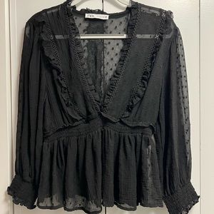 Black Zara blouse